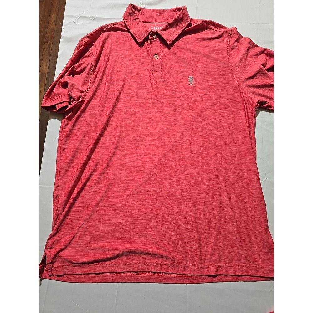 Izod Golf Stretch XL Men's Shirt Short Sleeve Red Polo